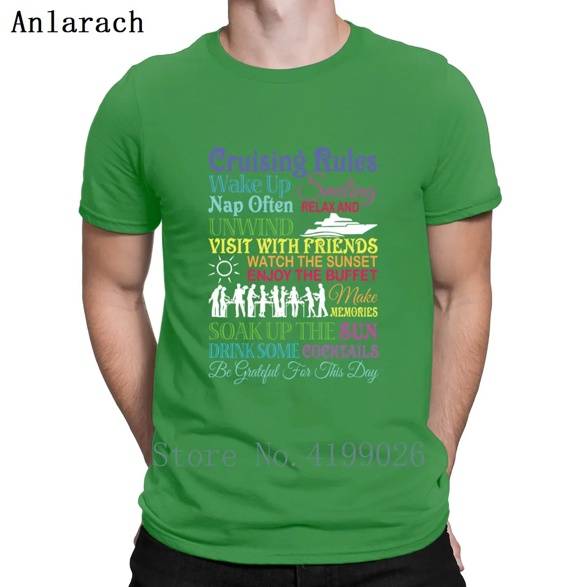 Круизные правила, футболки, повседневная футболка, потрясающий узор, Мужская футболка больших размеров, дизайнерская мужская футболка