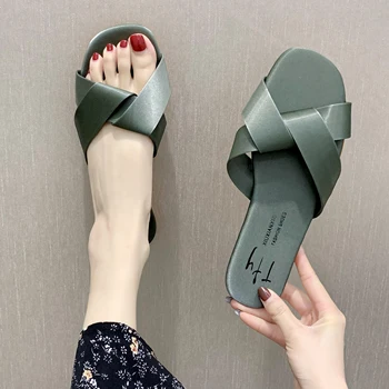 

2019 Beach HersevLL Women Slippers Sandals Women Slippers Flat Heel Casual Ladies Shoes Outdoor Female Slides