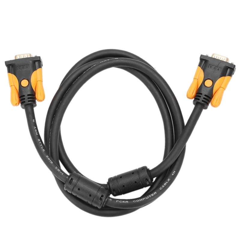 1.5M Computer Monitor VGA Extension Cable VGA M/M Wire HD 15 Pin Male to Male VGA Cord Copper Line for Laptop PC Projector