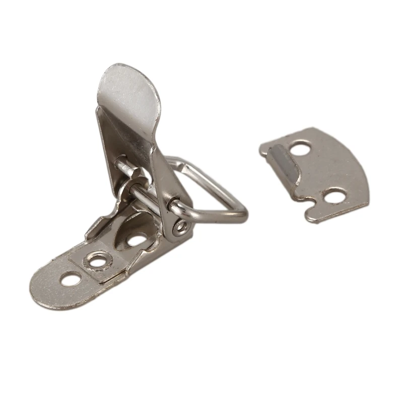 Silver Tone Metal Toggle Draw Latch Straight Loop Catch 1.6"