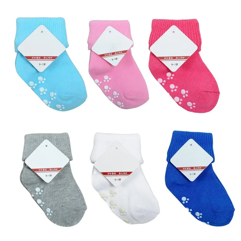 Нескользящие теплые носки для малышей весенние хлопковые носки для девочек носки-тапочки для маленьких мальчиков и девочек Одежда для младенцев аксессуары, нескользящие носки