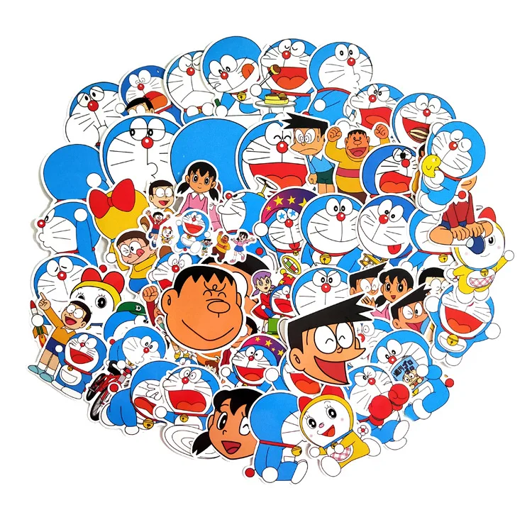 60 шт./компл. Doraemon граффити наклейки для Чемодан ноутбук Тетрадь холодильник автомобиль мотоцикл игрушка чехол для телефона с изображением героев из мульфильмов