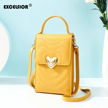 

EXCELSIOR PU Women's Bag Quality Crossbody Bags Mini Vertical Version Phone Bag INS Fashion Small Flap Bolsos Mujer