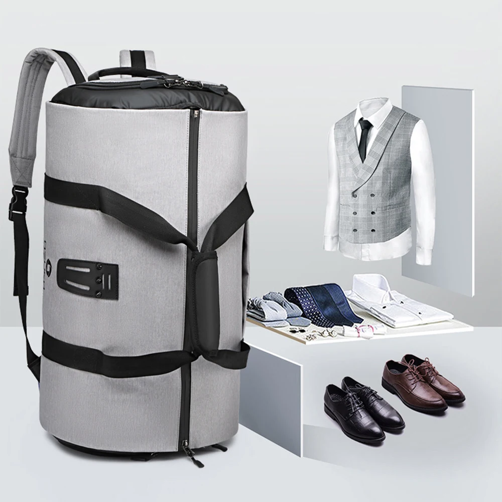 Дорожный Противоугонный рюкзак для мужчин, Вместительная дорожная Сумочка для хранения, многофункциональное водонепроницаемое отделение для обуви Mochila