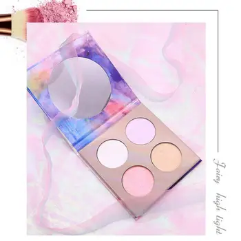 

4-color Highlight Brighten Skin Tone Not Easy To Fly Northern Lights Shine Highlight Lasting Waterproof Highlight Concealer