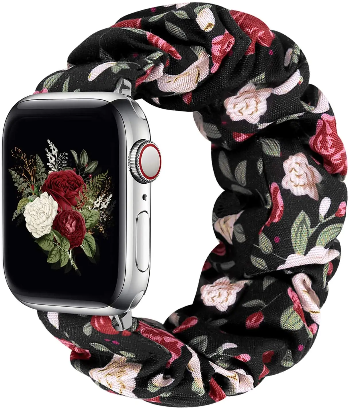 Scrunchie Strap for Apple watch band 44mm 40mm 41mm 45mm 38 42mm 49mm Elastic Nylon bracelet iWatch series 3 6 se 7 8 9 ultra 2