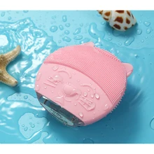 Мини-Электрический Водонепроницаемый Очищение лица ультразвуковая щетка Вибрация глубокий пор против морщин очиститель мягкий силиконовый массажер для лица