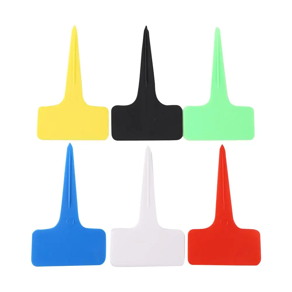 DIY Plastic T-Type Plant Labels Tags Marker Seed Nursery Garden Flower Plants Tag Garden sign For Yard & Garden Decor 50 Pcs