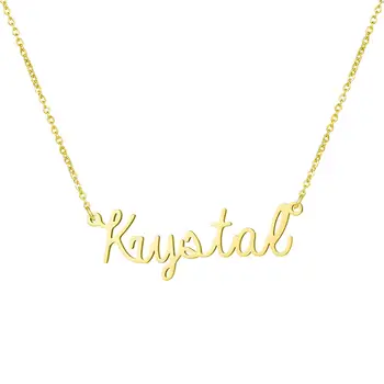 

Customized Necklace Stainless Steel Necklace Nameplate Choker Pendant English Name Jewelry Necklace 45 Fonts AAA Quality