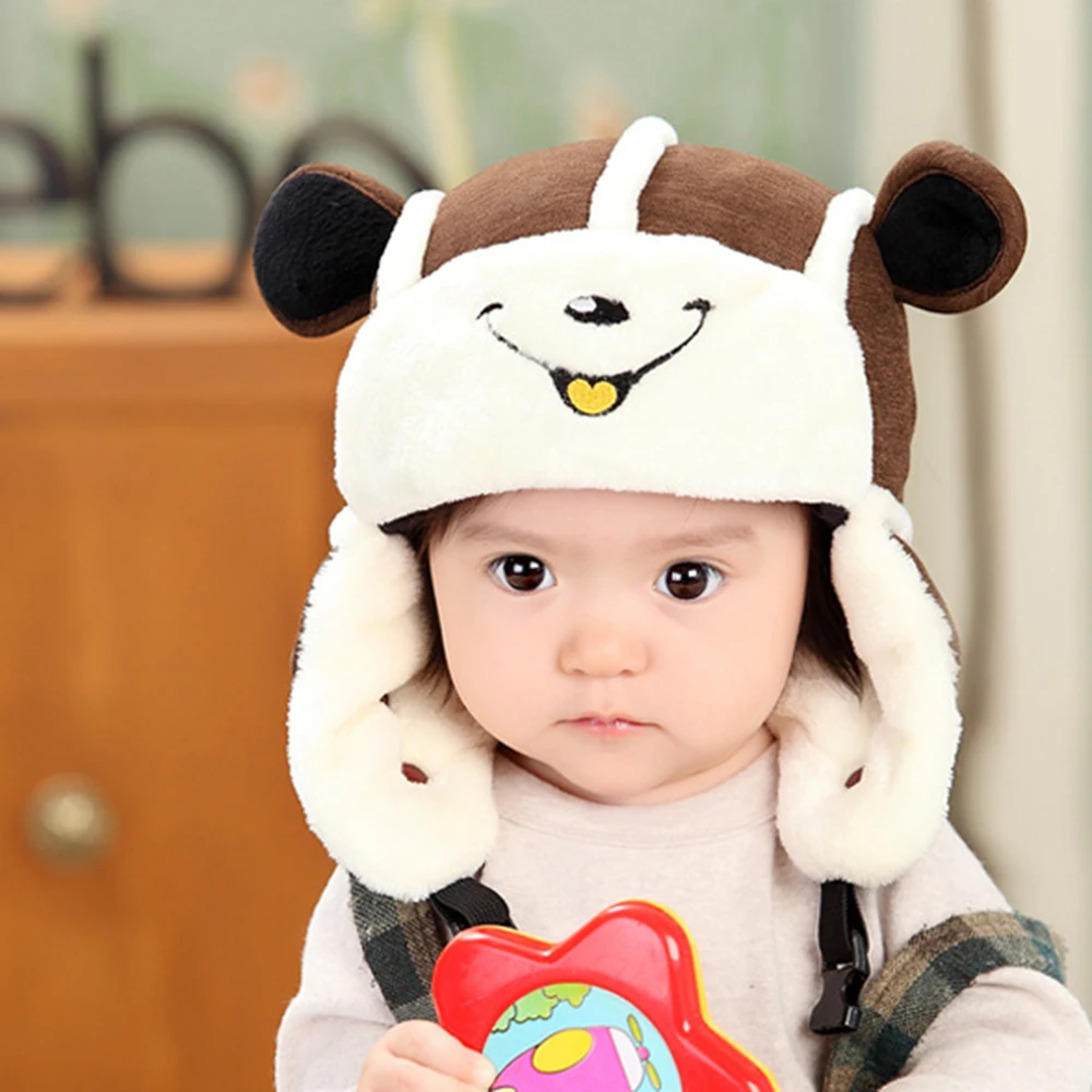 LOOZYKIT Baby Hat Winter 2Pcs Toddler Baby Girls Boys Solid Hat Winter Warm Knitted Beanie Cap+Scarf Keep Warm Set Kids Cap