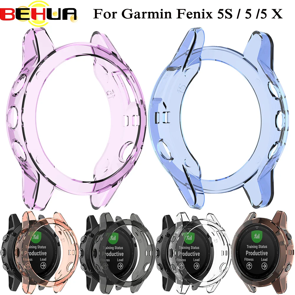 Защитный чехол Garmin Fenix 5 5S 5X мягкий ультратонкий прозрачный ТПУ GPS аксессуары для