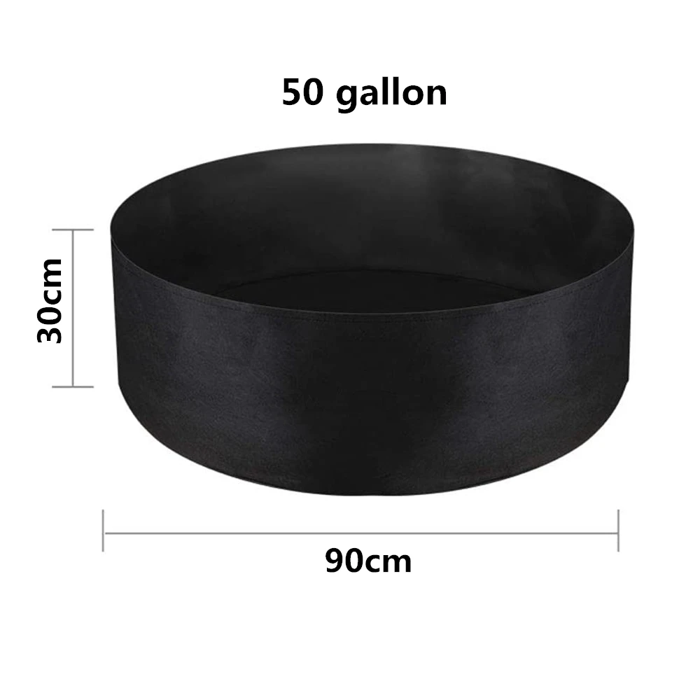 10/40/50/100 Gallons fabric garden raised bed round planting container grow bags fabric planter pot for plants nursery pot indoor flower pots