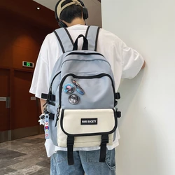 Fashion Backpack For Teens 2022 Nylon School Bag Large Capacity Men's Travel Notebook Backpack Soft Zipper Ladies Backpacks Sac