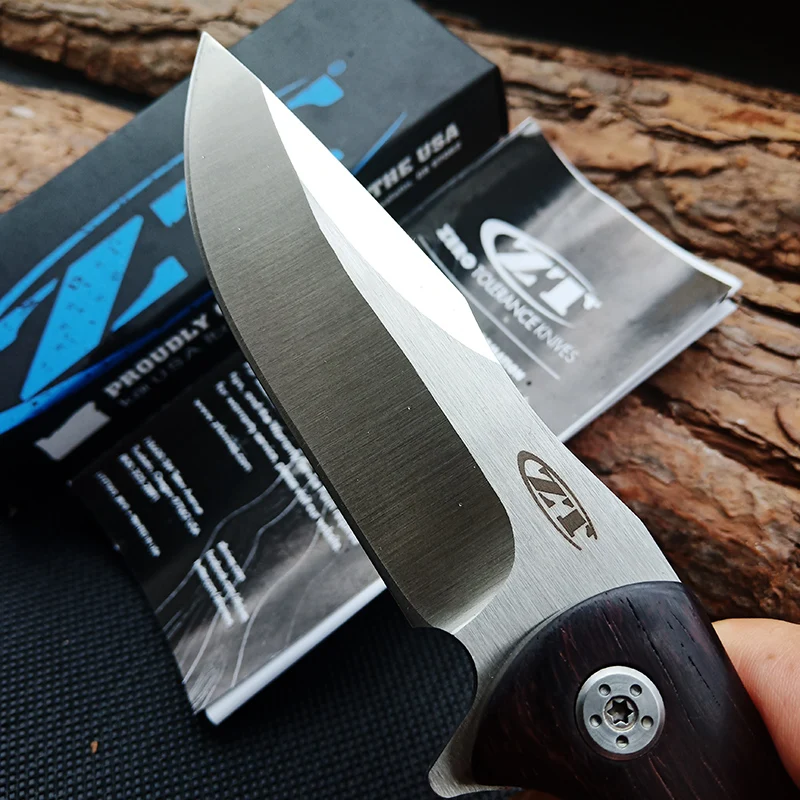 ZT0606 тактический складной нож 9cr13mov Лезвие G10 деревянная ручка для кемпинга выживания карманные ножи шарикоподшипник Флиппер инструменты для улицы