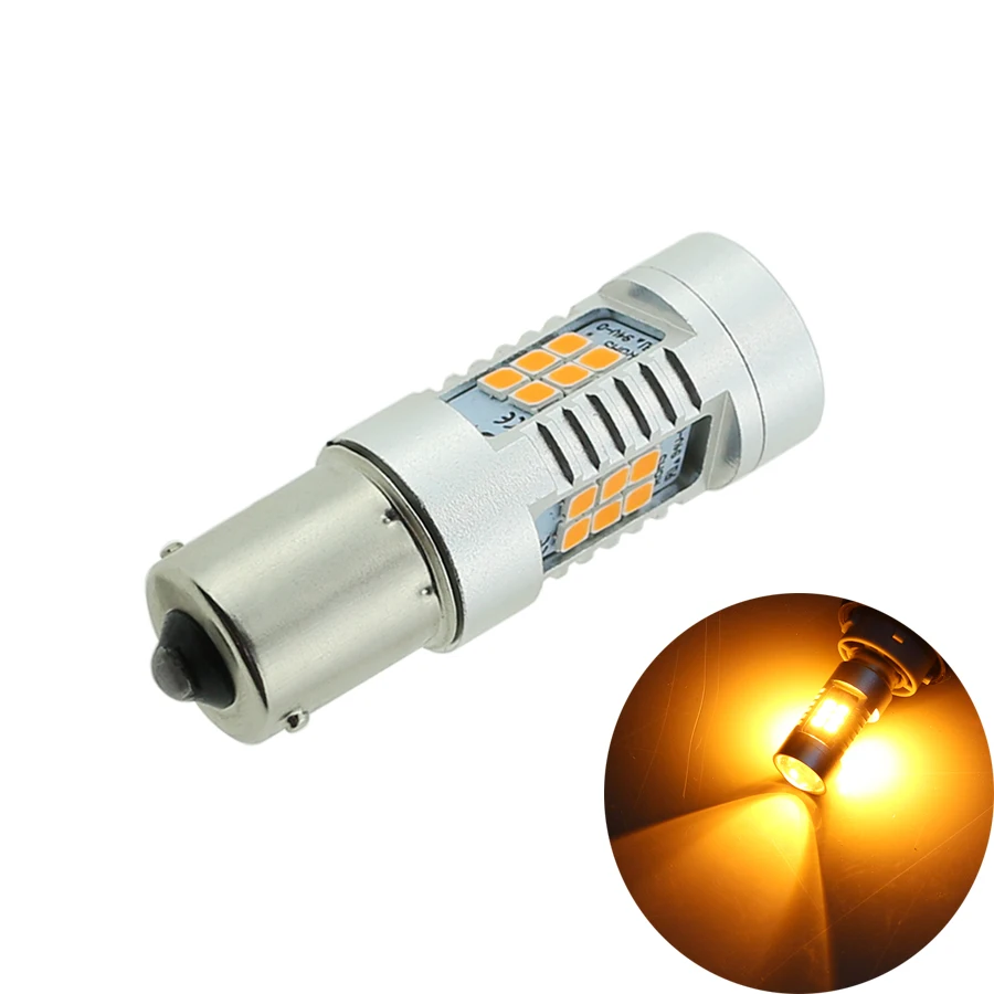 Светодиодная лампа T20 W21W 7440 7443 PY21W 1156 1157 BA15S BAU15S P21W для указателей поворота без