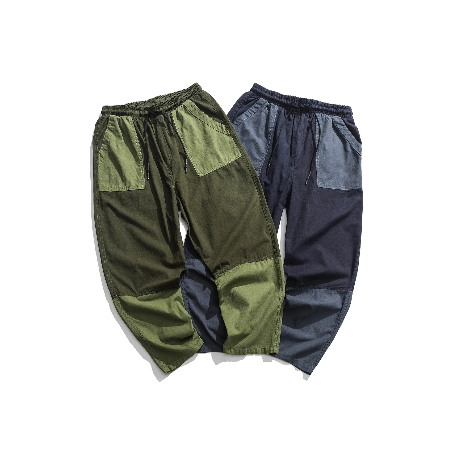 

City Where the Product Day Same Color Contrast Color Bib Overall MEN'S Casual Pants Teenager Popular Brand Origional Teenager