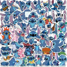 50Pcs/Set Classics Lilo Stitch Cute Cartoon Stickers Scrapbooking Stickers for Luggage Laptop Notebook Car Motorcycle Toy Phone