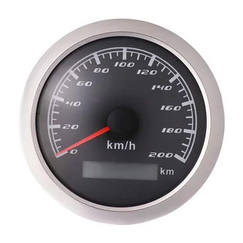 

85MM 200 km/h GPS Speedometer Gauge With GPS Antenna Left Right High Beam Indicator Lights For Car Boat Marine Yacht Truck