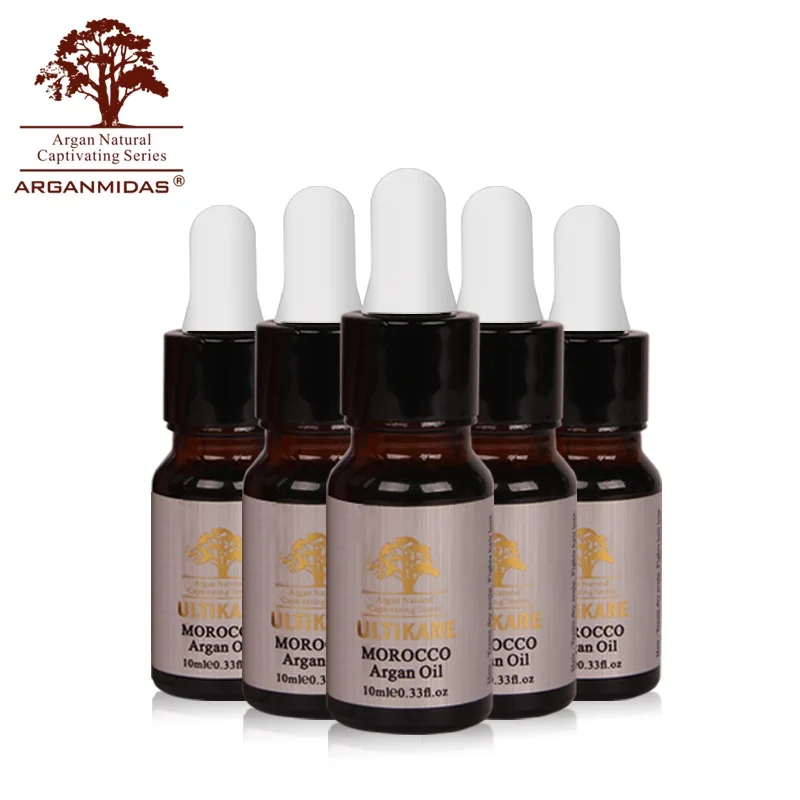 Arganmidas 10ml Argan Oil Preferential Suit 5pcs Moroccan Nut Moisturizing Damaged Hair Care Treatment Products