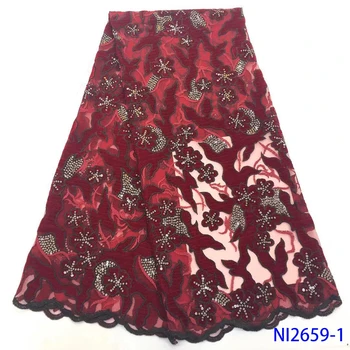 

Sequence African Velvet Lace Fabric Glitter Embroidered French Mesh Sequins Lace High Quality Nigerian Tulle Lace Fabrics