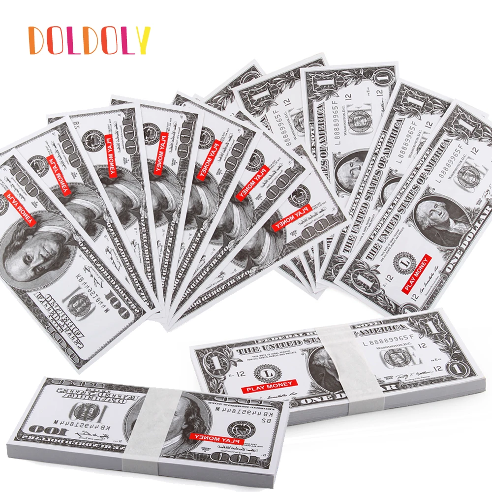 Juego de fiesta de pirata capitán, juego de papel de repuesto, juguete de dinero, juguetes del Tesoro para niños, colección de notas del mundo, regalos, juegos de billetes, 100 Uds.