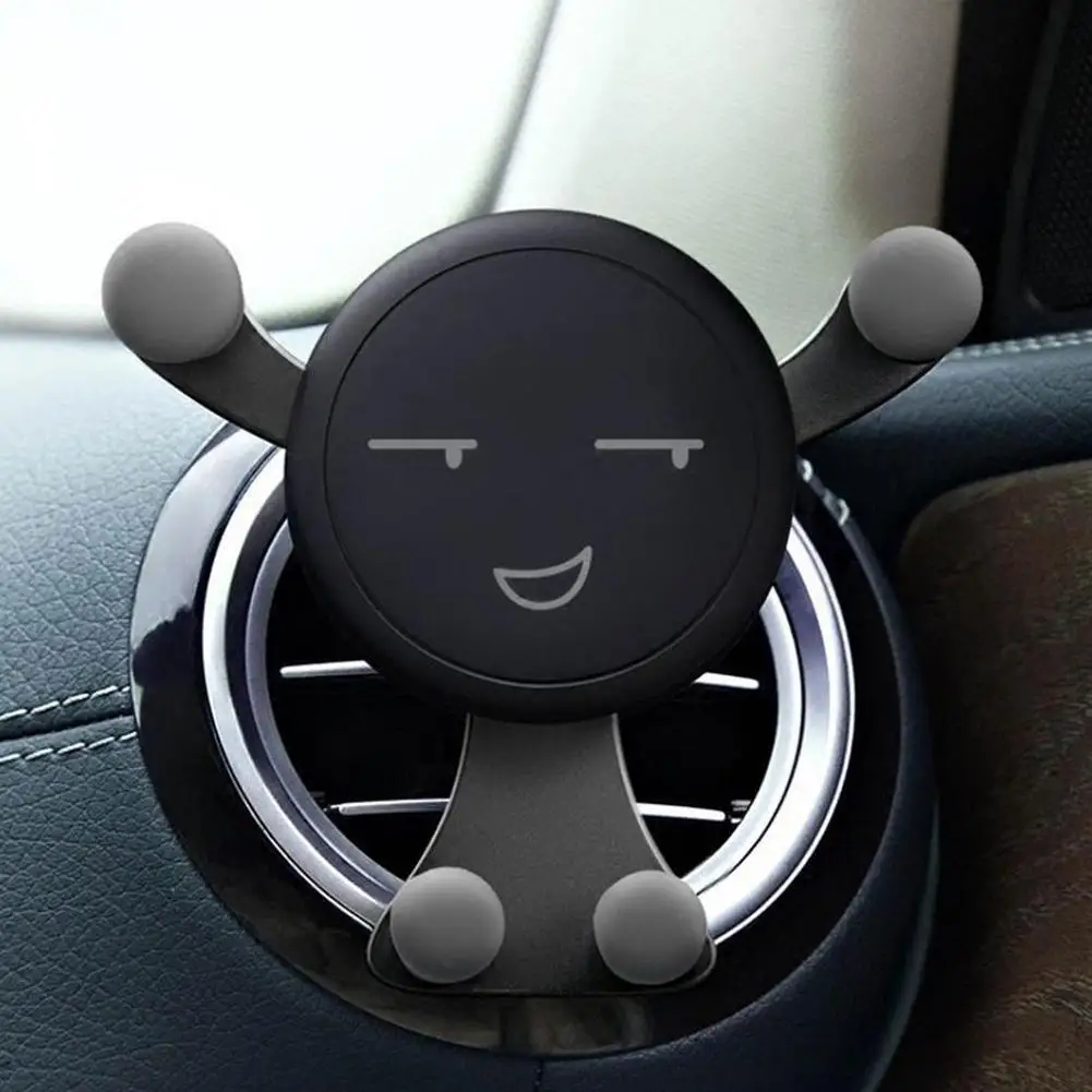 Универсальный автомобильный держатель Panda Smile Face для мобильного телефона, крепление на вентиляционное отверстие Y формы, Гравитационный стенд, держатель для телефона gps
