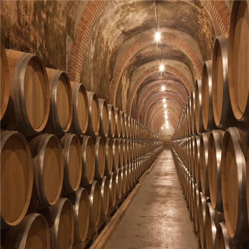 European and American Old Oak Barrels In An Ancient Wine Cellars Photo Wallpaper 3D Beer Bar Wine Winery Decor Wall Paper Murals