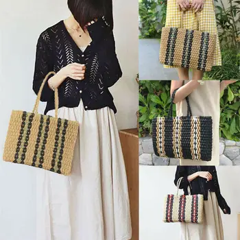 

Newest Arrival Straw Bag Summer Beach Rattan Shoulder Bags Women Wicker Weave Handbag