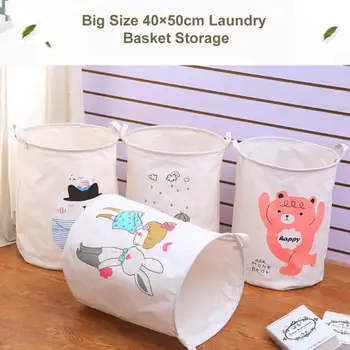 

Waterproof Foldable Laundry Hamper Bucket Dirty Clothes Laundry Basket Toy Large Sized Storage Organizer x .n