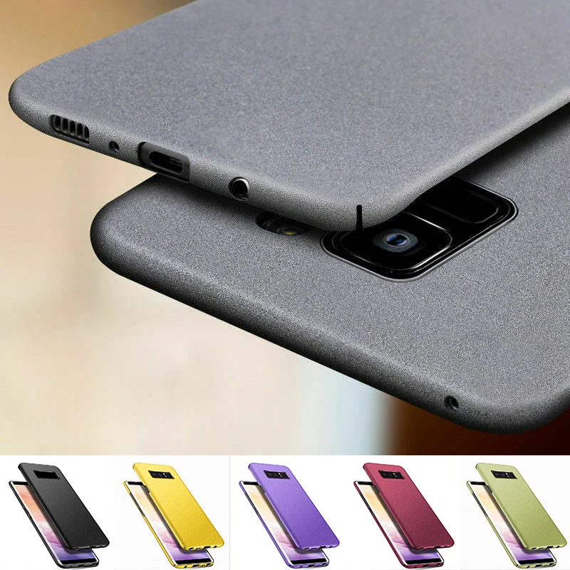 

YISHANGOU Ultra Slim Scrub Sandstone Matte Phone Case For Samsung S10 S9 S8 Hard PC Plastic Cover For Samsung Note 9 8 Coque