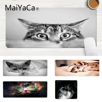

MaiYaCa Hot Sales Animal Cat Blue Eyes Laptop Computer Mousepad Laptop Gaming Lockedge Mice Mousepad Gaming Mouse Pad