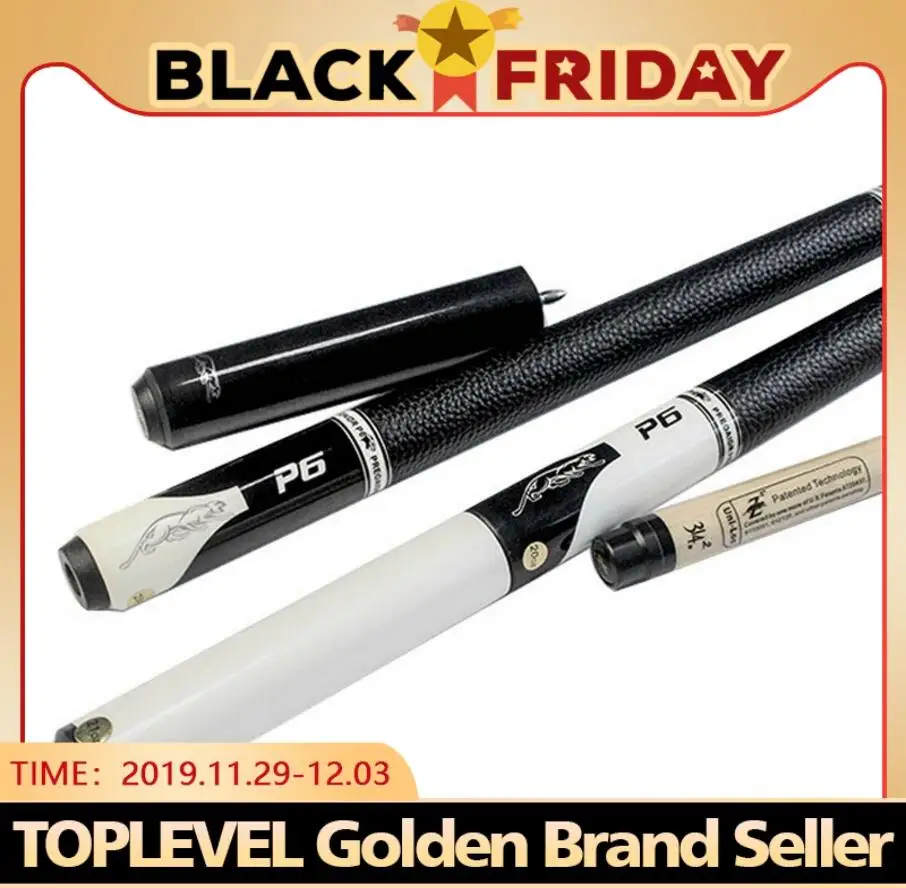 

PREOAIDR 3142 P6 Pool Cue Stick with Extension 13mm 11.5mm Tip Black White Color Billiard Cue Pool Kit Made In China