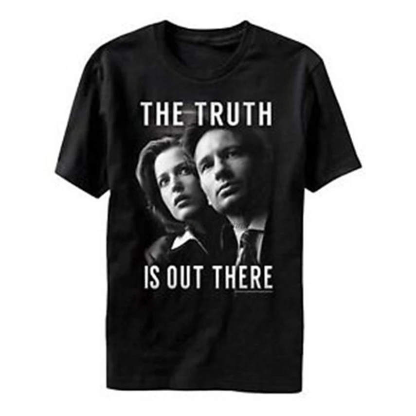 

Mens X Files The Truth Is Out There Scully And Mulder Movie Printed T Shirts Black