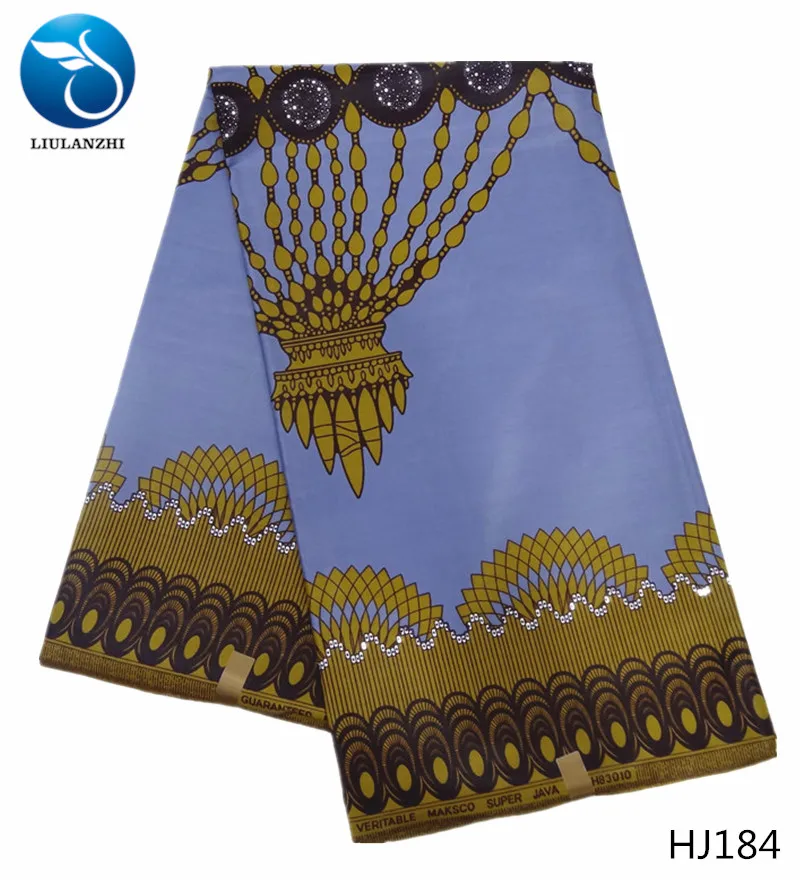HJ184 LIULANZHI африканская восковая ткань Java ankara восковая хлопковая ткань Новое поступление настоящая батик ткань для платья HJ177-HJ200 - Цвет: HJ184