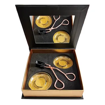 

1 Set Magnetic Eyelashes No Glue Need Easy Apply Eyelashes Handmade Natural Long Reusable Applicator Clip New Desigh