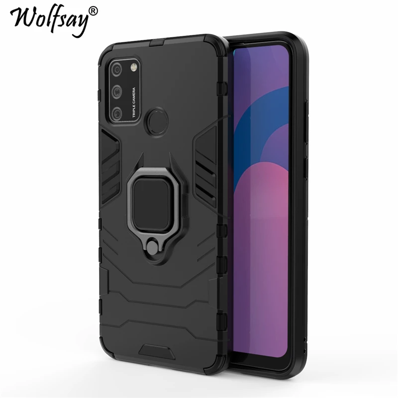 Чехол Wolfsay для Huawei Honor 9A автомобильный держатель бронированные чехлы жесткий и