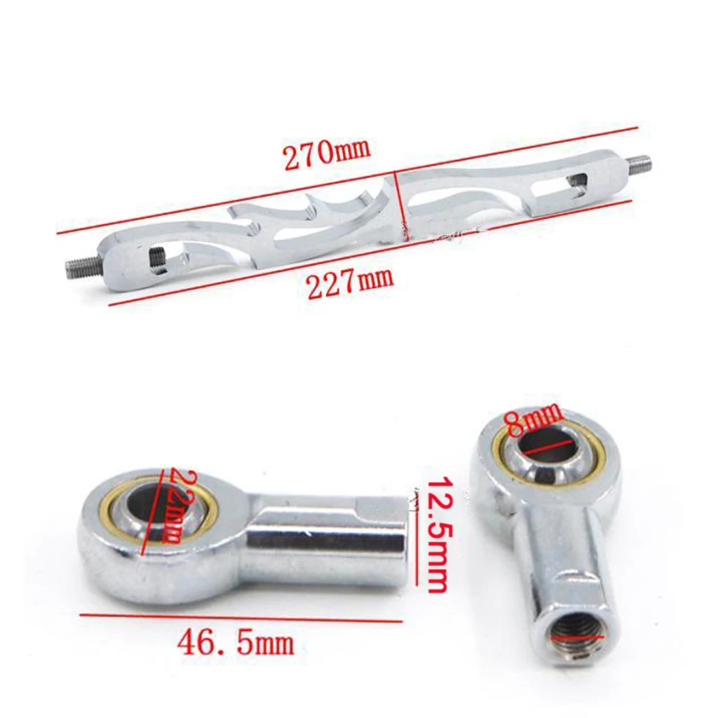 Chrome Motorcycle Gear Shift Linkage Shifter Link Lever with Bolts for Harley Softail 1985-2018