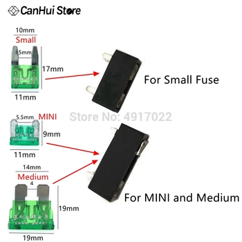 

5pcs PCB Panel Mount Insurance Blocks Safety Terminals Medium Mini Micro Universal Car Fuse Holder 4pin Plastic Clip Fuse seat