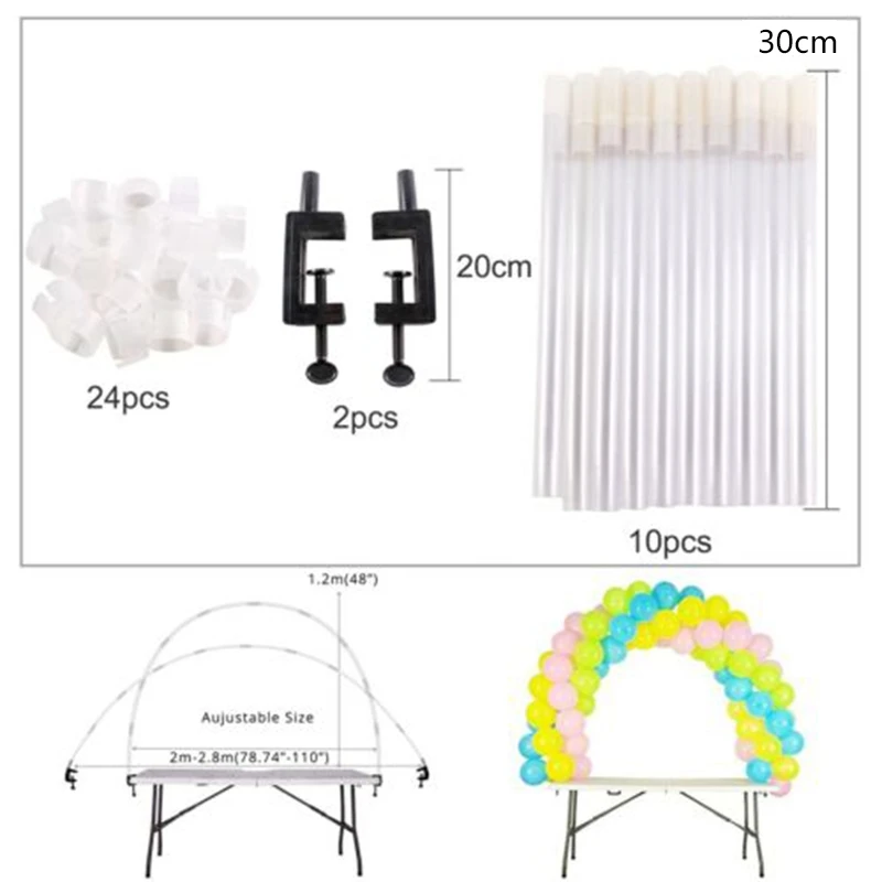 Large Balloon Arch Set Column Stand Base Frame Kit Birthday Wedding Party Decor