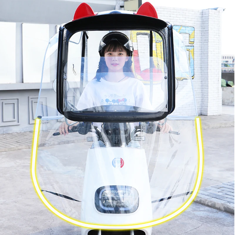 NEWS Electric Motorcycle Canopy, Umbrella Awning,Electric Car Waterproof Umbrella, Sun Block Rain Shield Thickened Canopy