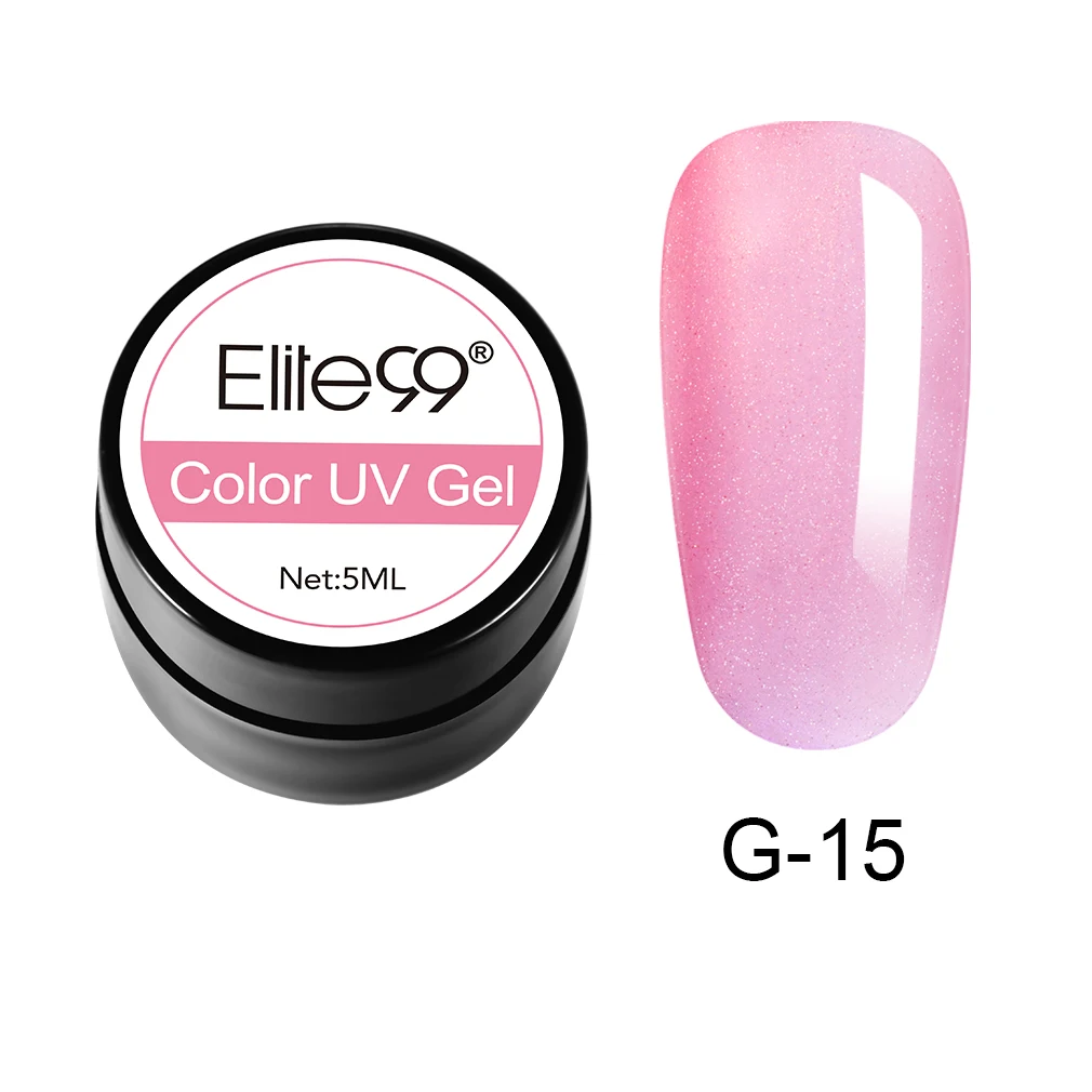 Elite99 5 мл Чистый Цвет гель-краска УФ-гель для ногтей замачиваемый Гель-лак для ногтей Полупостоянный УФ-лак для ногтей - Цвет: N-GLJG15-5ML-003