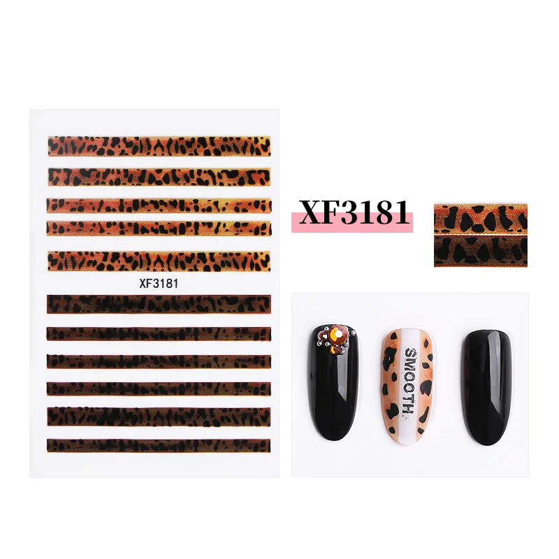 1 шт Nail Art Наклейки с леопардом 3D пантера пятно шаблон для сексуальная красота ногти Self-adhes хороший lookingive не передача воды - Цвет: XF3181