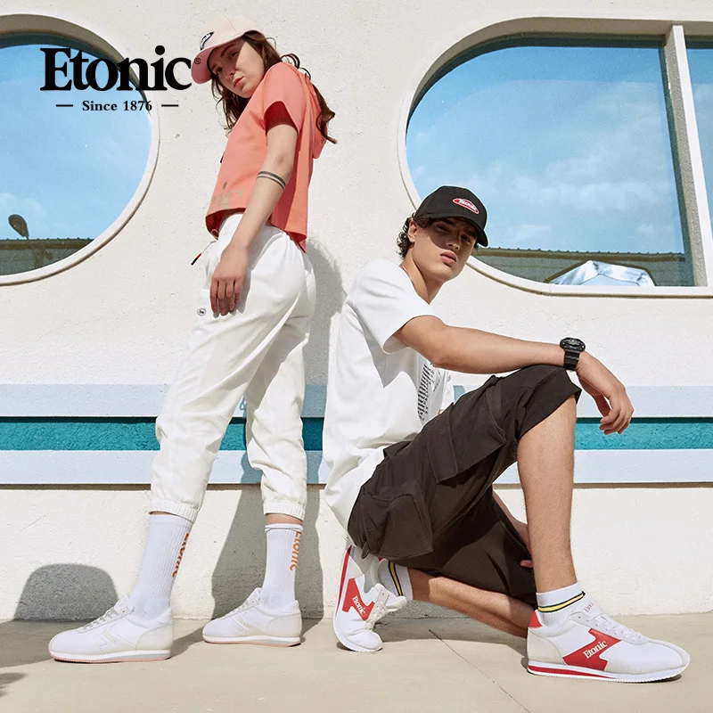 ETONIC/Классическая обувь Cortez Мужская дышащая для бега Женские кроссовки Белые Пара
