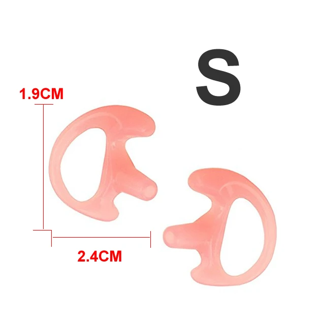 Pink Small 50 шт.(25 пар) силиконовые вкладыши в форме уха для Акустическая Воздушная трубка наушники, двухсторонняя радио гарнитура, наушники walkie talkie - Цвет: Pink Small