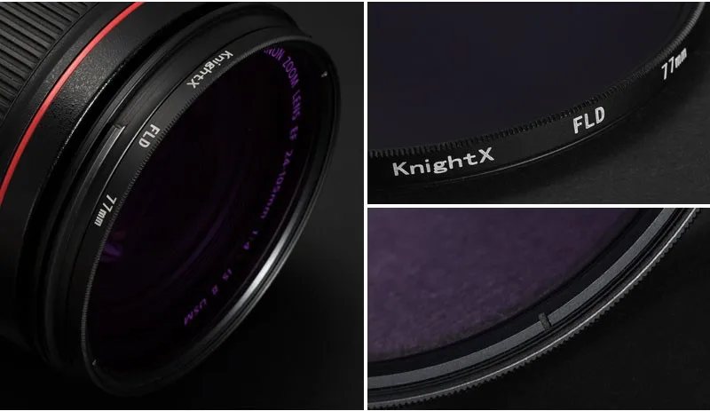 KnightX FLD UV CPL фильтр для объектива камеры для canon nikon 49 мм 52 мм 58 мм 62 мм 67 мм 72 мм 77 мм dslr цветной 60d набор для фотосъемки