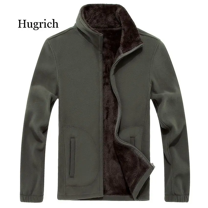 

Mens Softshell Fleece Casual Jackets Warm Sweatshirt Thermal Coats Solid Thickened Brand Clothing
