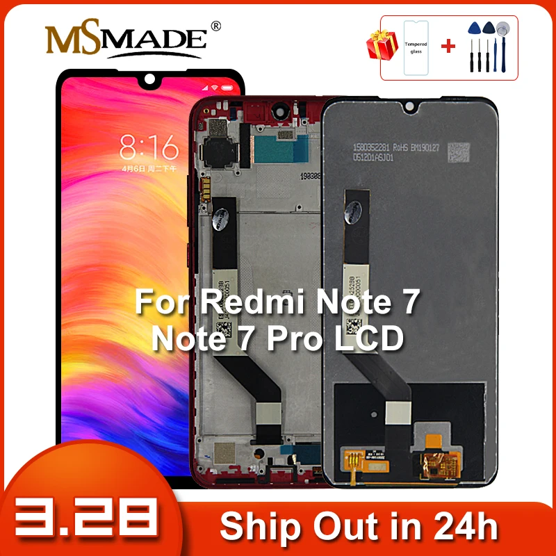 

Original For Xiaomi Redmi Note 7 LCD Display Screen Touch Digitizer Assembly for redmi Note7 Pro LCD 10 Touch Repair Parts