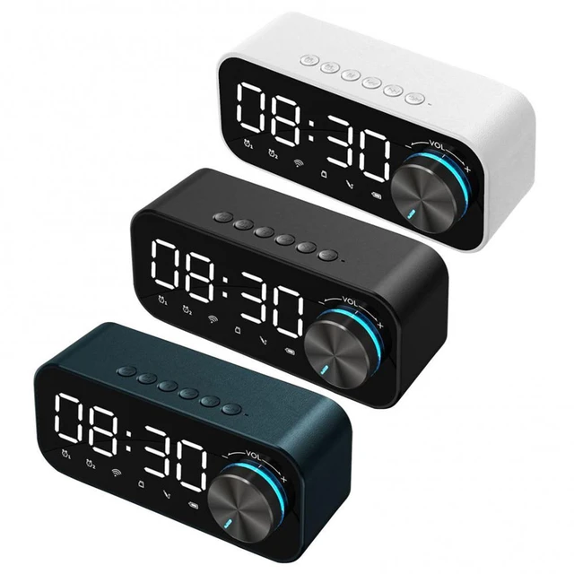 Despertador Reloj Radio Parlante Portatil Bluetooth Tf Aux