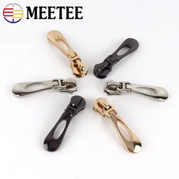 

10pcs Meetee 5# Auto Lock Zipper Sliders for Metal Zippers Wallet Purse Bags Zipper Head Zip Repair Kits DIY Sewing Accessories