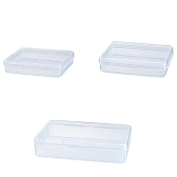 

3Pcs Transparent Disposable Face Masks Dustproof Storage Box Mask Temporary Folder Clip Storage Container Device